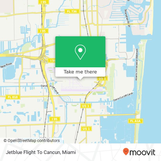 Mapa de Jetblue Flight To Cancun