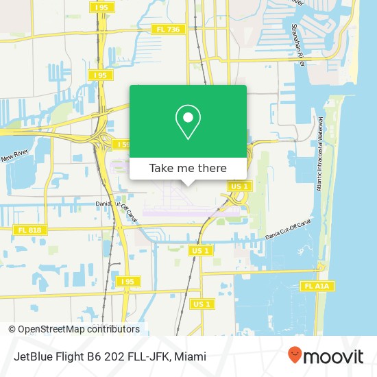 JetBlue Flight B6 202 FLL-JFK map