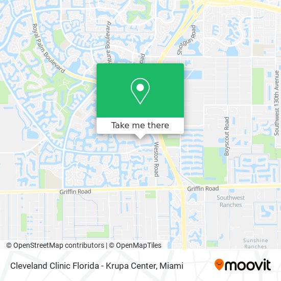 Mapa de Cleveland Clinic Florida - Krupa Center
