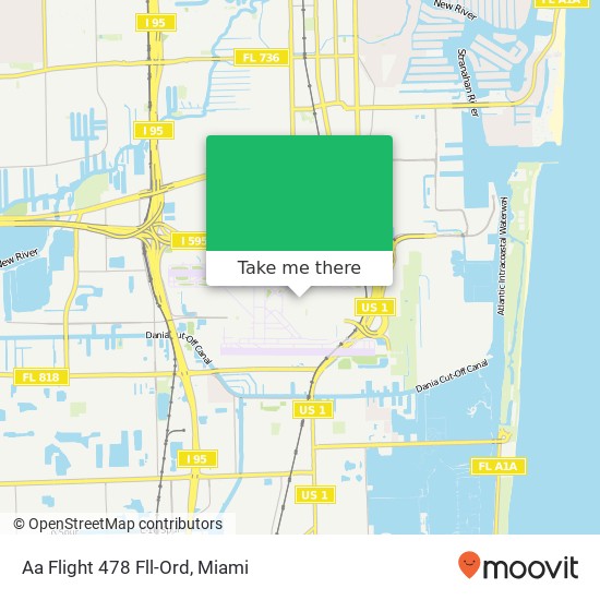 Aa Flight 478 Fll-Ord map