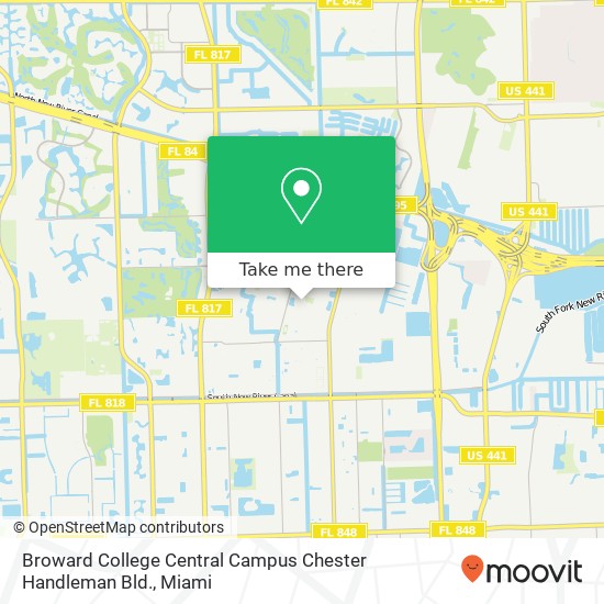 Mapa de Broward College Central Campus Chester Handleman Bld.