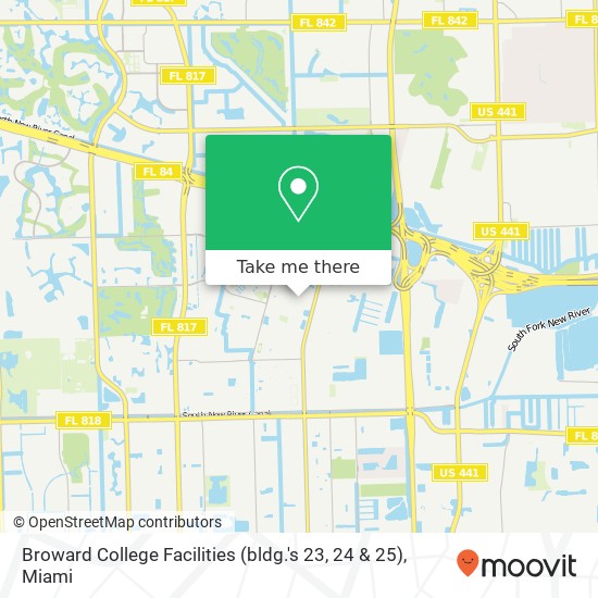 Broward College Facilities (bldg.'s 23, 24 & 25) map