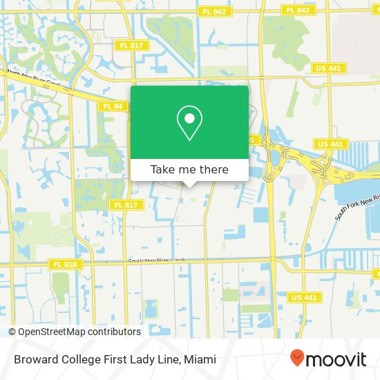 Mapa de Broward College First Lady Line