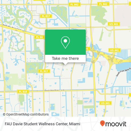 FAU Davie Student Wellness Center map