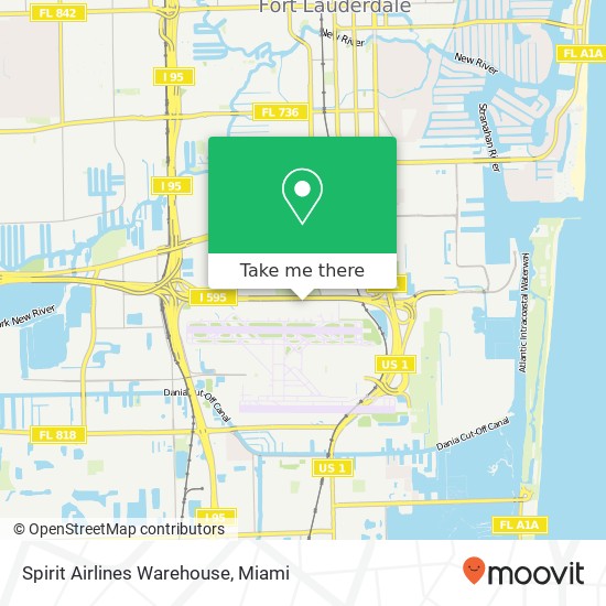 Spirit Airlines Warehouse map