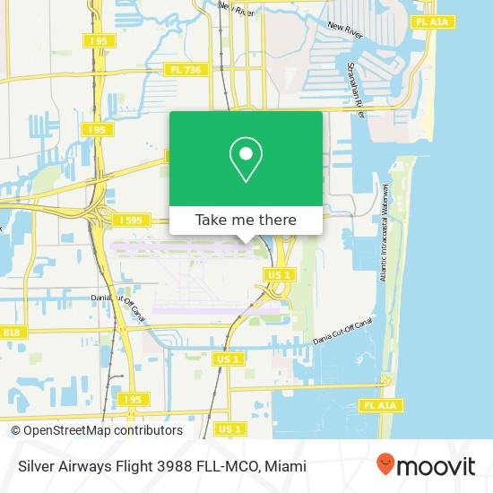 Mapa de Silver Airways Flight 3988 FLL-MCO