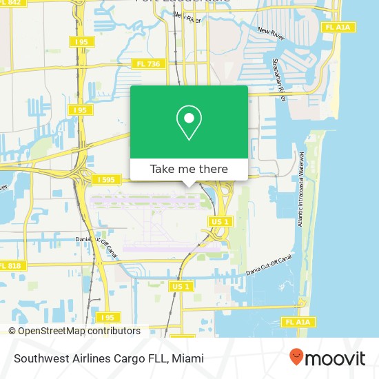 Southwest Airlines Cargo FLL map