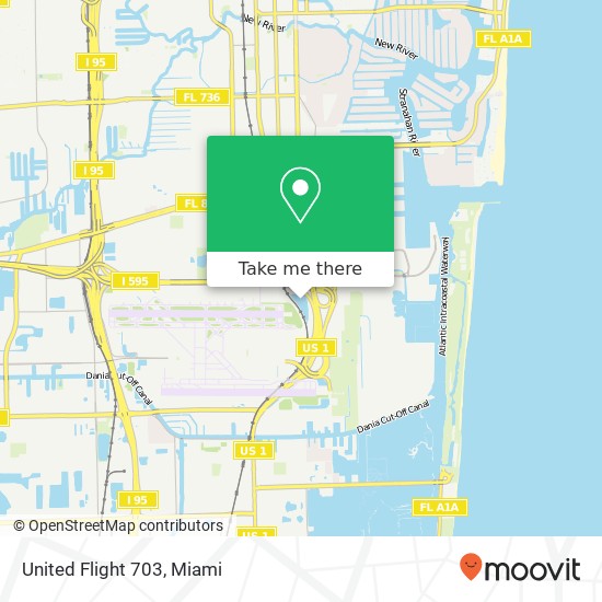 Mapa de United Flight 703