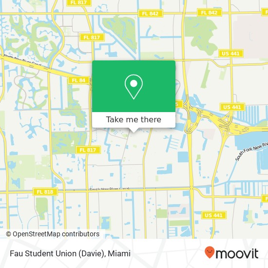 Mapa de Fau Student Union (Davie)