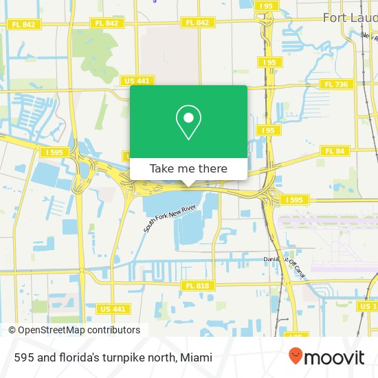 595 and florida's turnpike north map