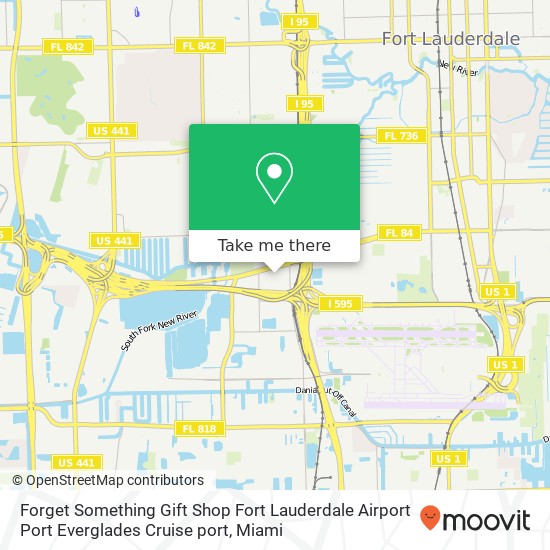 Mapa de Forget Something Gift Shop Fort Lauderdale Airport Port Everglades Cruise port