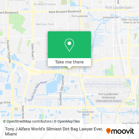 Tony J Alfero World's Slimiest Dirt Bag Lawyer Ever map