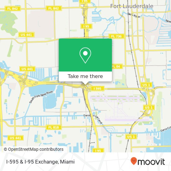 Mapa de I-595 & I-95 Exchange