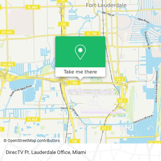 DirecTV Ft. Lauderdale Office map