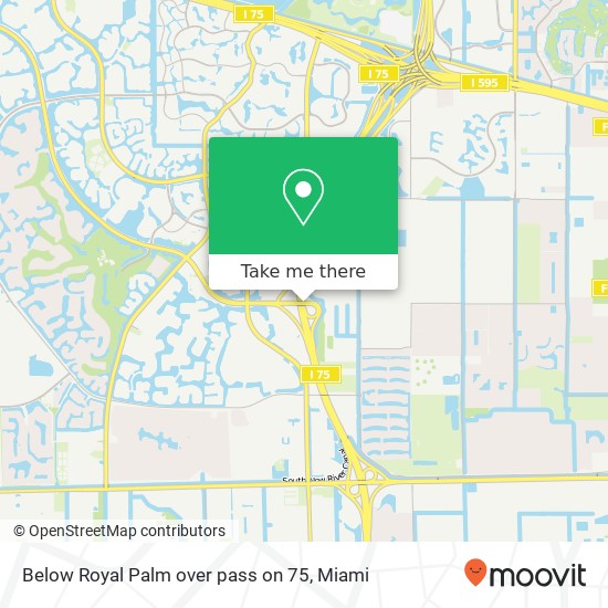 Mapa de Below Royal Palm over pass on 75