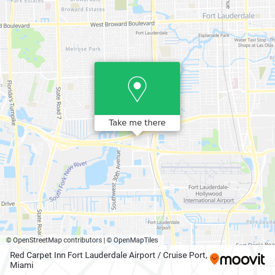Mapa de Red Carpet Inn Fort Lauderdale Airport / Cruise Port