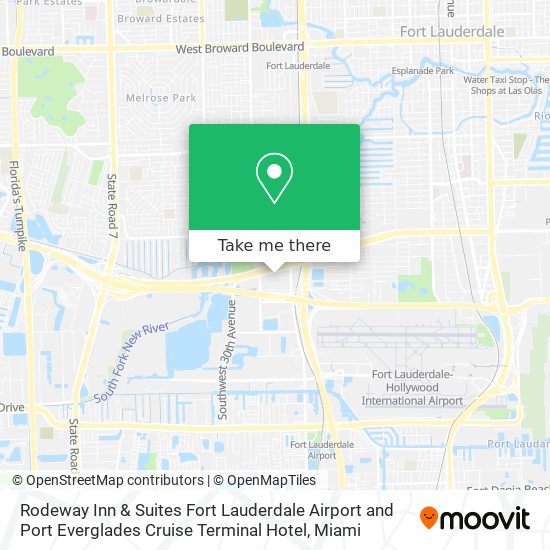 Mapa de Rodeway Inn & Suites Fort Lauderdale Airport and Port Everglades Cruise Terminal Hotel