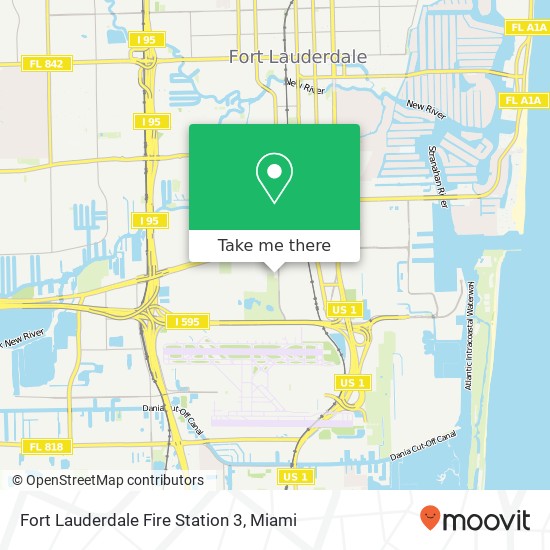 Fort Lauderdale Fire Station 3 map