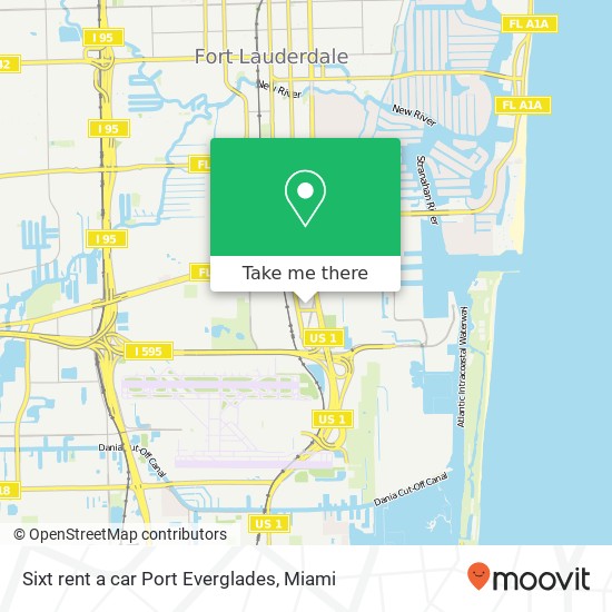 Sixt rent a car Port Everglades map