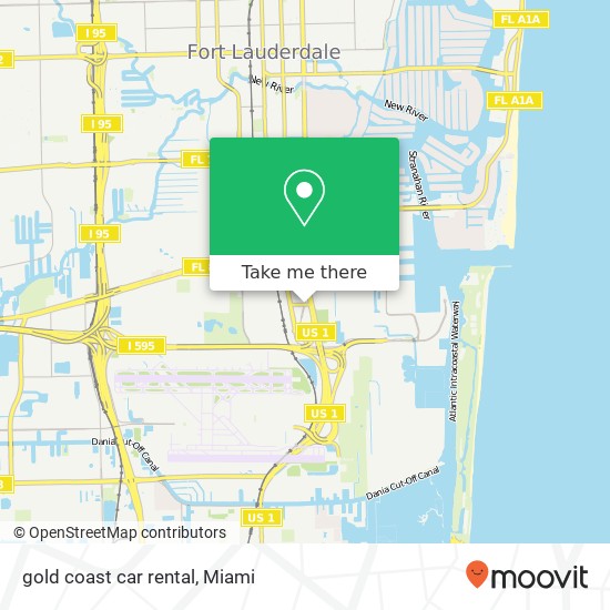 Mapa de gold coast car rental