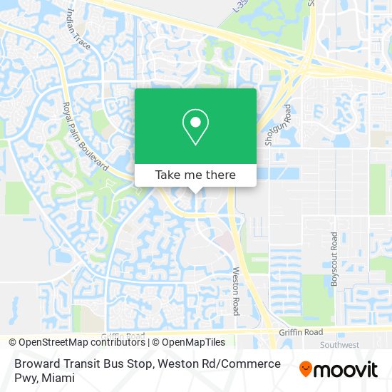 Broward Transit Bus Stop, Weston Rd / Commerce Pwy map