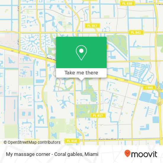 My massage corner - Coral gables map