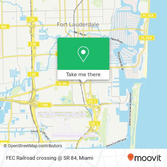 FEC Railroad crossing @ SR 84 map