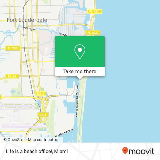 Mapa de Life is a beach office!