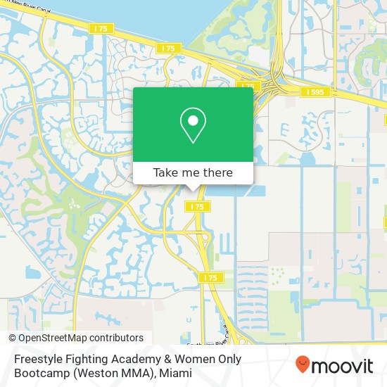 Mapa de Freestyle Fighting Academy & Women Only Bootcamp (Weston MMA)