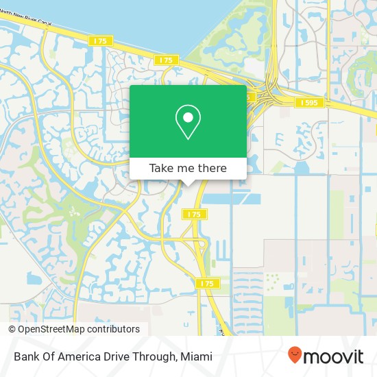 Mapa de Bank Of America Drive Through