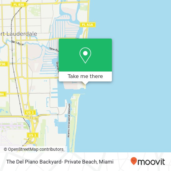 Mapa de The Del Piano Backyard- Private Beach