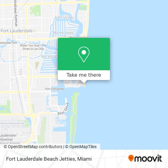 Mapa de Fort Lauderdale Beach Jetties