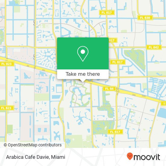 Arabica Cafe Davie map