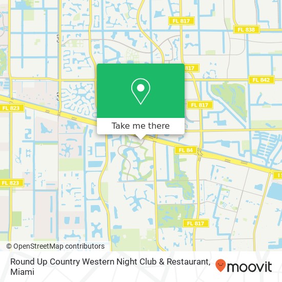 Round Up Country Western Night Club & Restaurant map