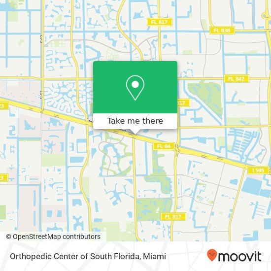 Orthopedic Center of South Florida map