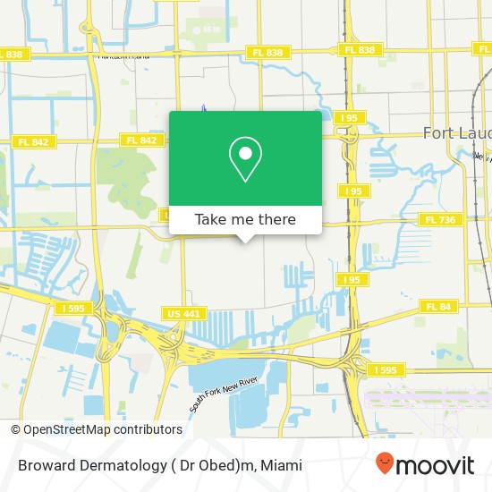 Mapa de Broward Dermatology ( Dr Obed)m