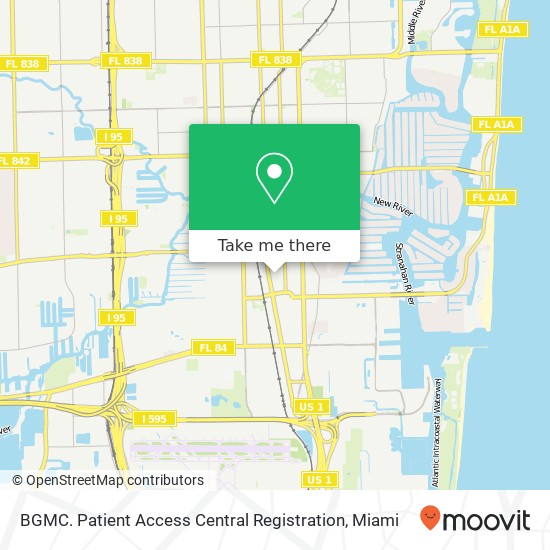 BGMC. Patient Access Central Registration map