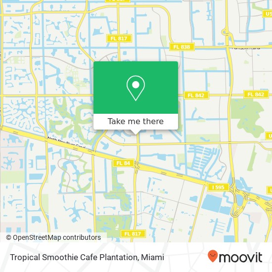 Mapa de Tropical Smoothie Cafe Plantation