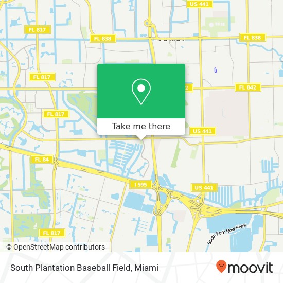 South Plantation Baseball Field map