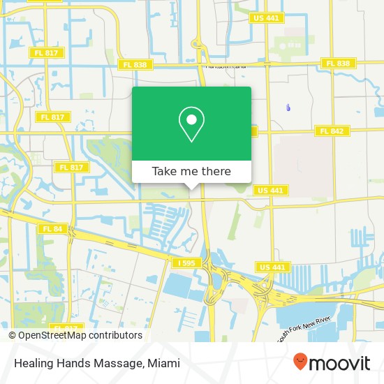 Healing Hands Massage map