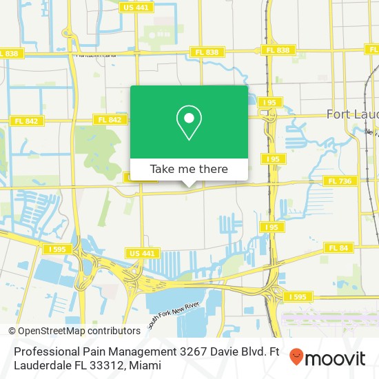 Mapa de Professional Pain Management 3267 Davie Blvd. Ft Lauderdale FL 33312