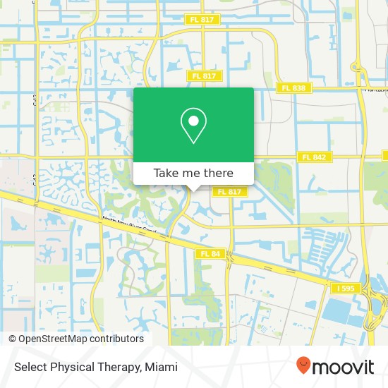 Mapa de Select Physical Therapy