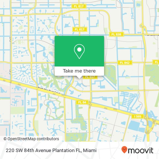 Mapa de 220 SW 84th Avenue Plantation FL