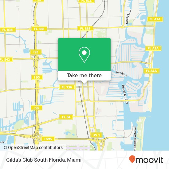 Gilda's Club South Florida map