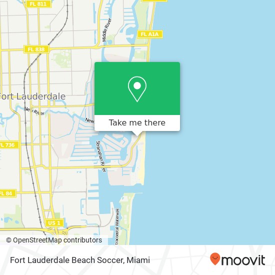 Mapa de Fort Lauderdale Beach Soccer