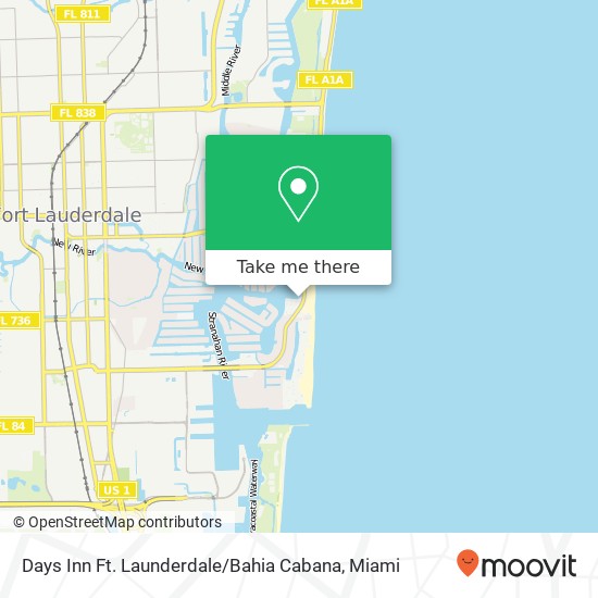 Mapa de Days Inn Ft. Launderdale / Bahia Cabana