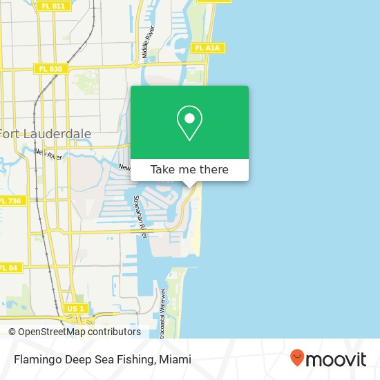 Mapa de Flamingo Deep Sea Fishing