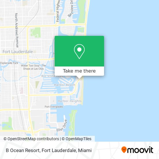 B Ocean Resort, Fort Lauderdale map