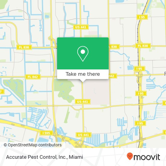 Mapa de Accurate Pest Control, Inc.