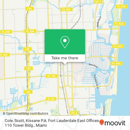 Cole, Scott, Kissane P.A. Fort Lauderdale East Offices 110 Tower Bldg. map
